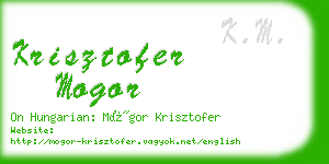 krisztofer mogor business card